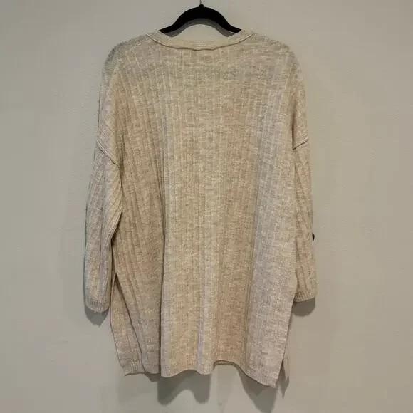 Free People XS Around The Clock Ribbed-Knit Sweater Oversized - Picture 5 of 5